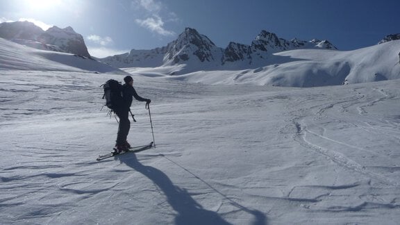 On the flat tongue of the Rotmoosferner - Ötztal