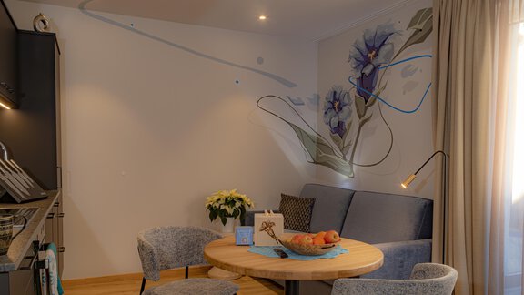 Enzian Wohnküche Pano - Appartements Lorenzi - Sölden