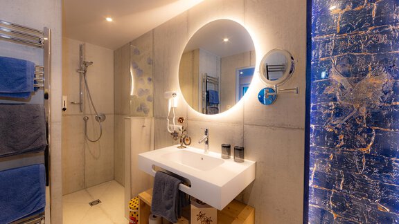 Clemantis Dusche 1C Foto Lorenzi - Appartements Lorenzi - Sölden