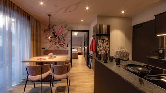 Clemantis Wohnküche Foto Lorenzi - Appartements Lorenzi - Sölden