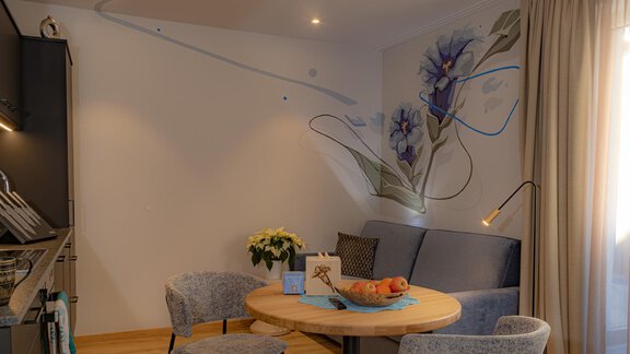 Enzian Wohnküche Pano - Appartements Lorenzi - Sölden