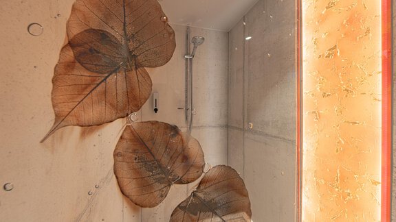 Butterblume Dusche Detail Foto Lorenzi - Appartements Lorenzi - Sölden