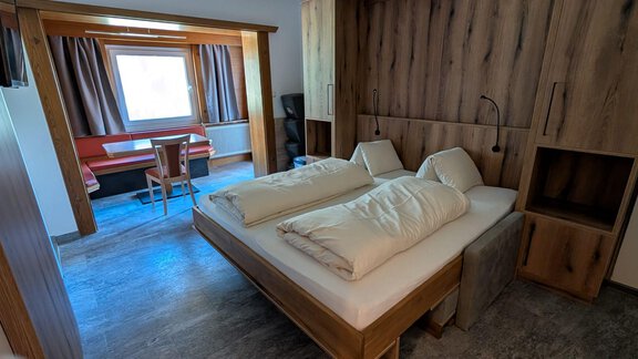 Wohnlandschaft als Doppelbett - Appt. Rosmarie - Sölden
