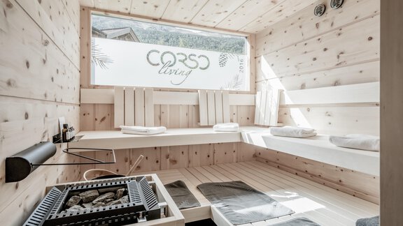 Pine garden sauna - CORSO living Aparthotel - Sölden