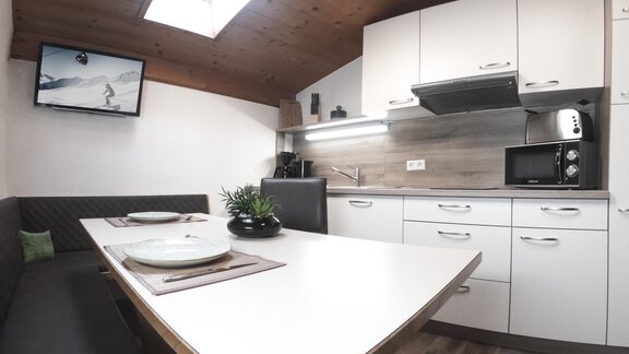 Wohnküche im Appartement - Gästeheim Schmiedhof - Sölden