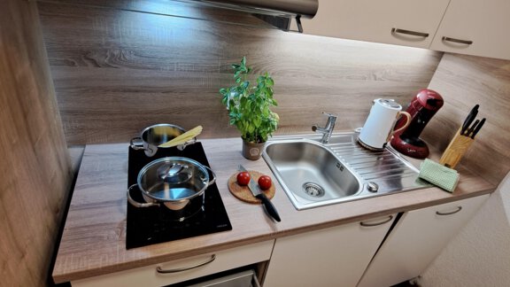 Küche Appt. - Gästeheim Schmiedhof - Sölden