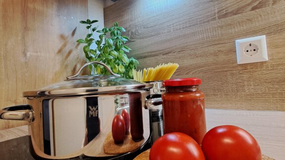 Küche Appt. - Gästeheim Schmiedhof - Sölden