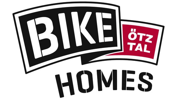 A logo with the inscription "BIKE HOMES" and a red and white background design. It represents the Ötztal region and is focused on bicycle tourism. - GIGGI Tenne Studios - Sölden