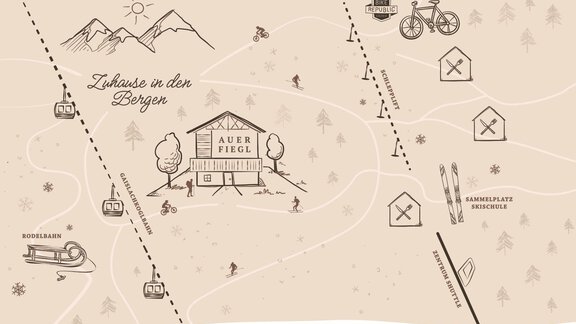 Lageplan verkleinert - Haus Auer-Fiegl - Sölden