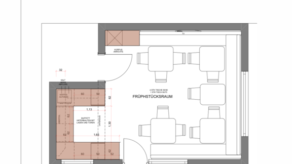 Skizze Frühstücksraum - Haus Sieglinde Color - Sölden