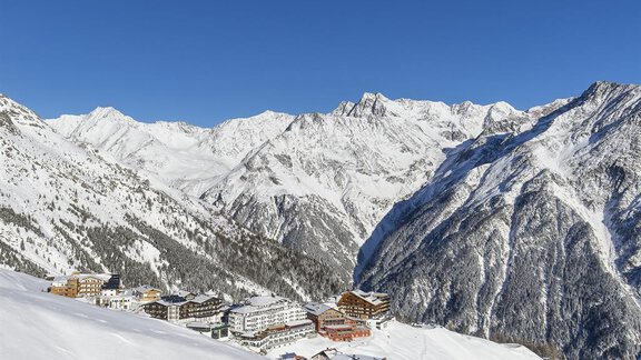 Ortsaufnahme Hochsölden Winter - Pension Ferdinand - Hochsölden