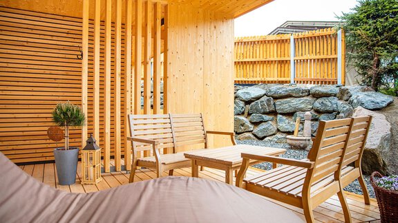 Bergspa mit NEUER Gartensauna - Hotel Falknerhof, am Ursprung - Niederthai