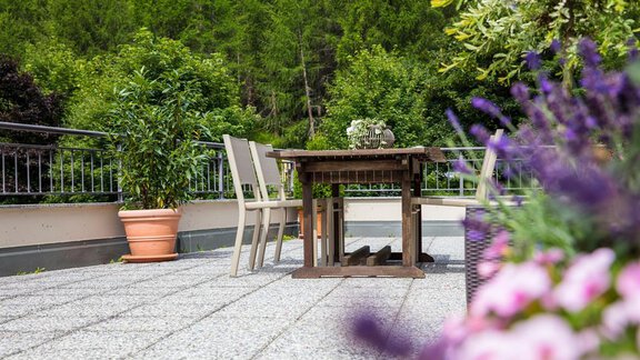Terrasse im Apart Falkner - Sölden