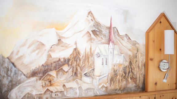 Sölder Kirche mit Nederkogl - Haus Alpenstern - Sölden