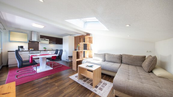 Appt. 3 Wohnzimmer mit Küche - Haus Alpenstern - Sölden