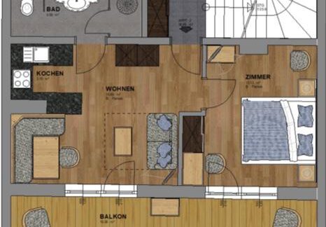 Grundriss Apartment Gams - HAUS ERIKA apartments - Sölden