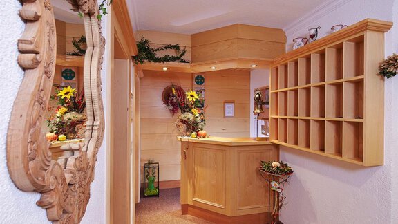 Rezeptionsbereich - Pension Alpenruhe - Sölden