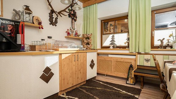 Frühstücksraum - Pension Berggeist - Sölden