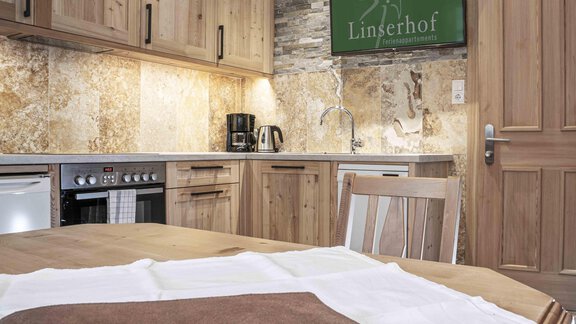 Wohnküche Appartement 1 - Ferienappartements Linserhof - Sölden