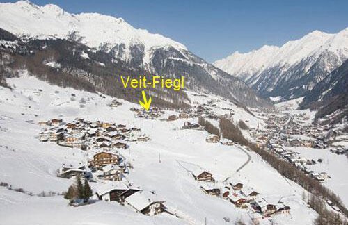 Lage direkt an der Skipiste - Gästehaus Veit Fiegl - Sölden