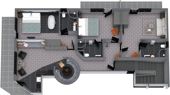 Layout - Top2 Penthouse - HEART - Manufaktur Appartements - Sölden