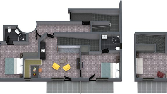 Layout - Top3-Duplex-Penthouse - HEART - Manufaktur Appartements - Sölden