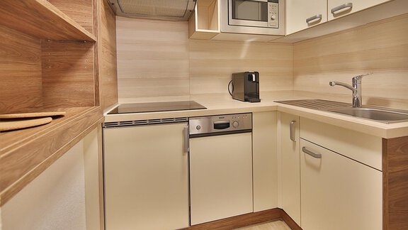 Küche Apt 45 m² - Hotel Garni Apart Fiegl - Sölden