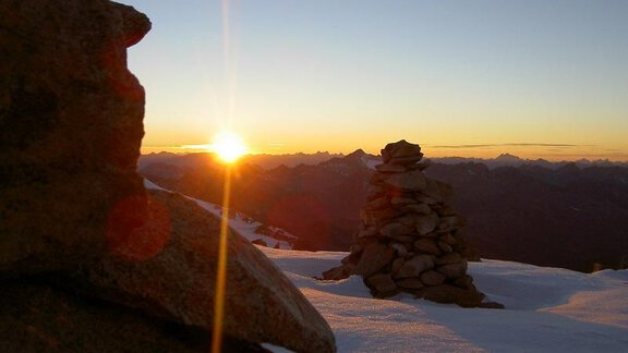 Sonnenuntergang auf der Dahmannspitze - Haus Hubertus - Vent