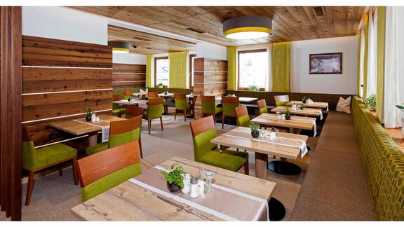 Frühstücksraum - Pension Hohenfels - Obergurgl 