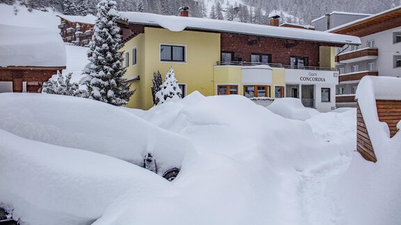 Außenansicht Winter - Garni Concordia - Sölden
