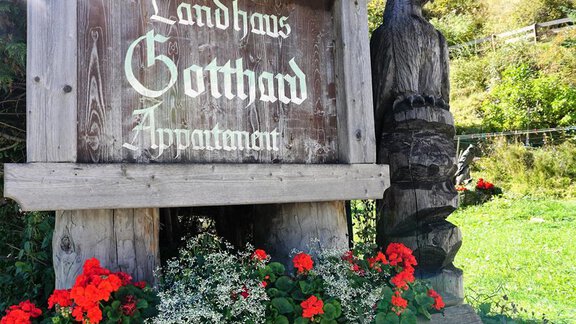 Schild - Landhaus Gotthard - Sölden