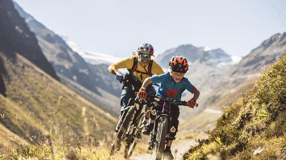 Mountainbiker im Trail - Haus Heiners - Sölden