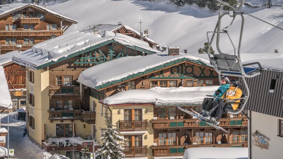 Winter Hotelansicht - Natur & Alpinhotel Post - Vent