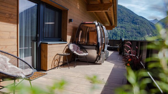 Balkon mit Infrarot-Saunagondel #3 - Apart Sonnhof - Sölden