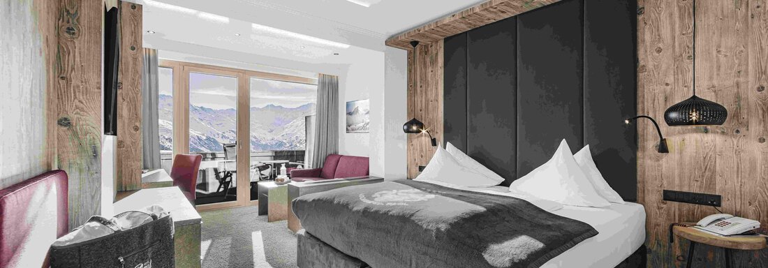 Doppelzimmer Süd | © Dominik Rossner (CC C) Doppelzimmer Süd - SKI | GOLF | WELLNESS Hotel Riml ****S - Hochgurgl