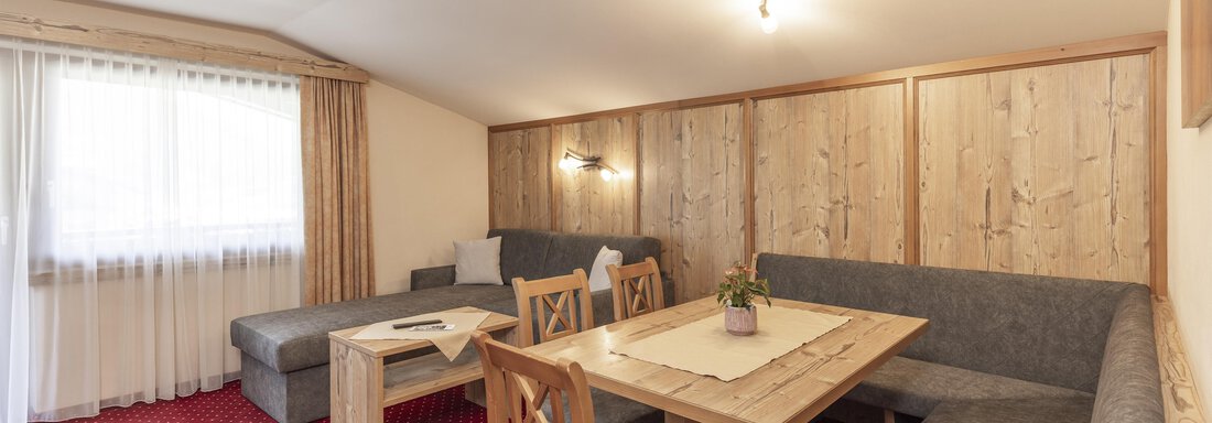 Wohnzimmer_TypÖtztal - Appartements Panorama - Längenfeld