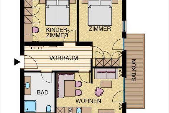 Familiensuite - Grudnriss - Hotel Burgstein alpin & lifestyle - Längenfeld