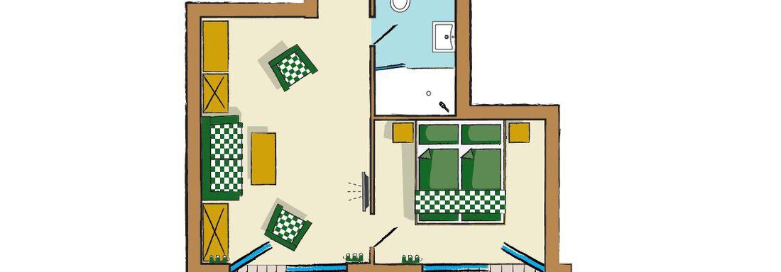 Grundriss Gamswild - Hotel Falknerhof, am Ursprung - Niederthai