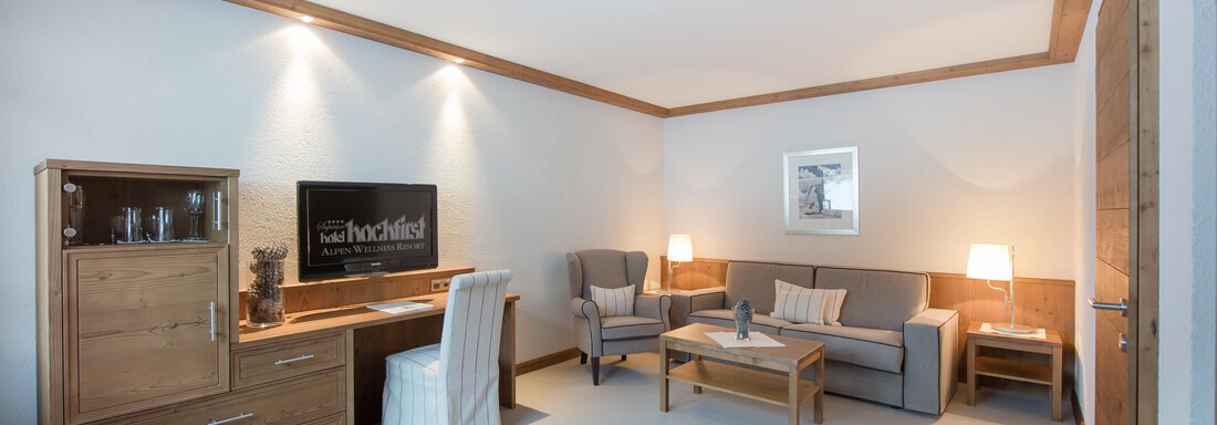 Suite Residenz Wohnraum | © unbekannt, Hotel Hochfirst (CC C) Suite Residenz Wohnraum - Alpen-Wellness Resort Hochfirst - Obergurgl