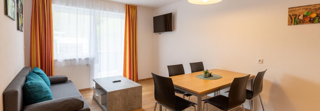Wohnküche Richtung Balkon - Apart Elluto - Sölden