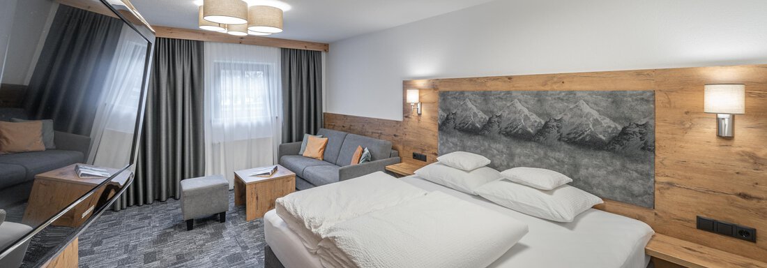 Doppelzimmer Tiefparterre - ohne Balkon - Apart Hotel Garni Alt Kaisers - Sölden