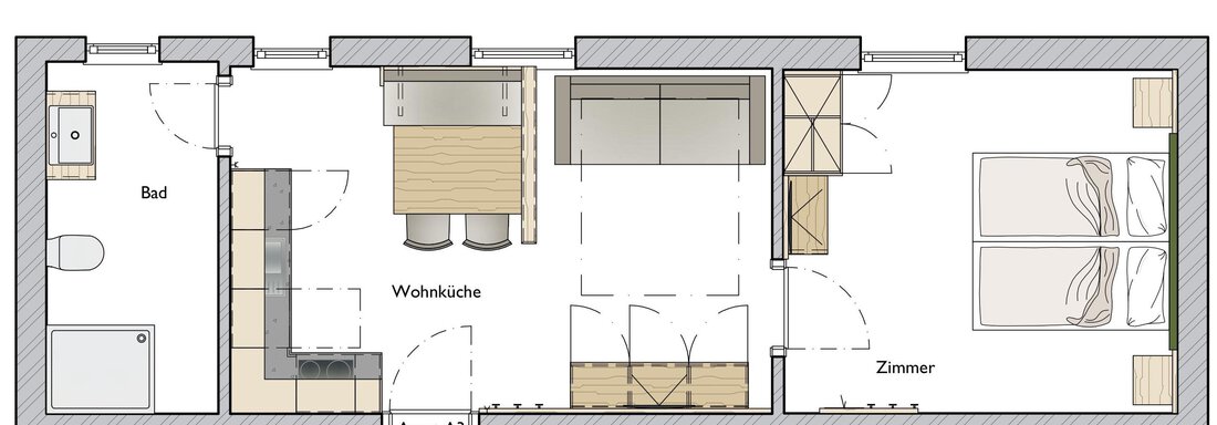 ApartA3 Skizze - Appartement Jägerhof - Sölden