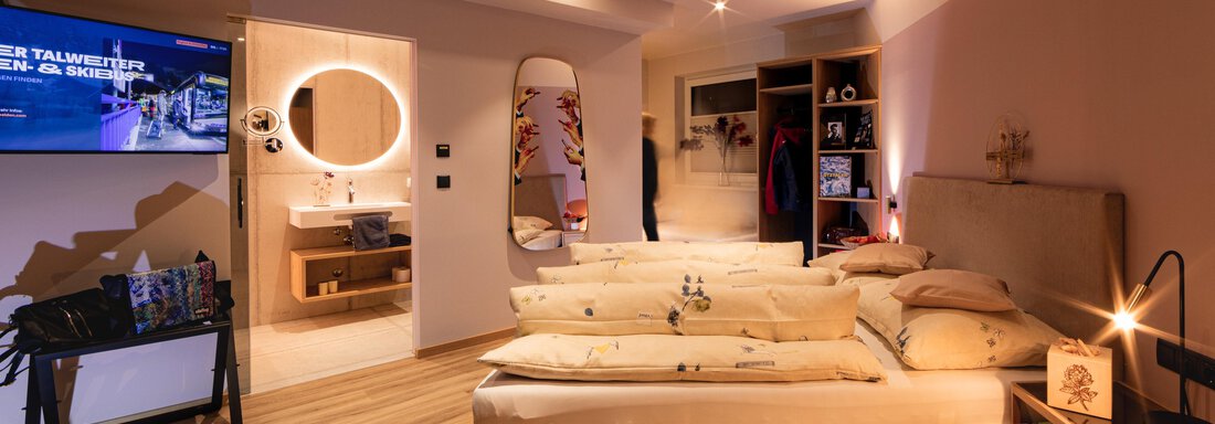 Alpenrose Schlafzimmer 2 - Appartements Lorenzi - Sölden