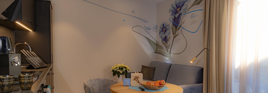 Enzian Wohnküche - Appartements Lorenzi - Sölden