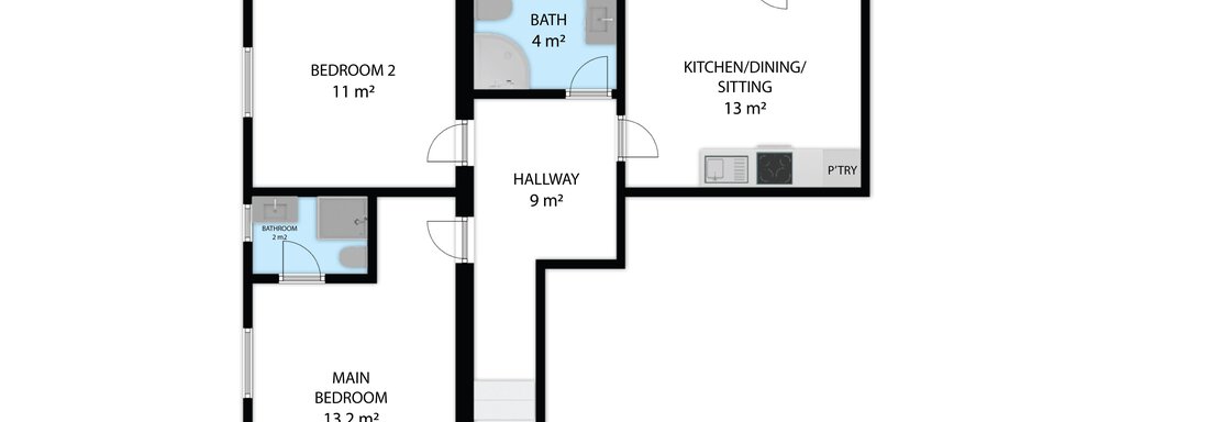Sketch Apartment Bergblick - Belmonte Sölden - Sölden