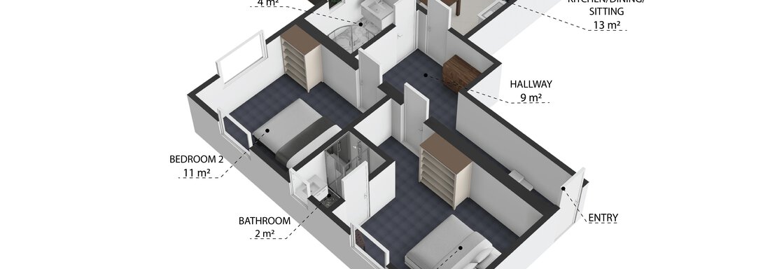 Sketch Apartment Bergblick - Belmonte Sölden - Sölden