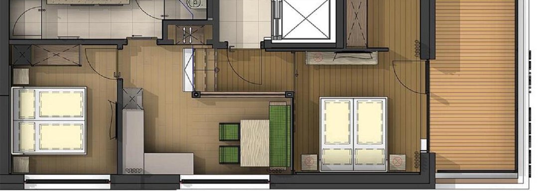 Studio 101 Skizze - CORSO living Aparthotel - Sölden