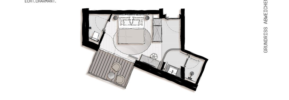 Grundriss Doppelzimmer Komfort - Edelweiss echt.charmant. - Sölden