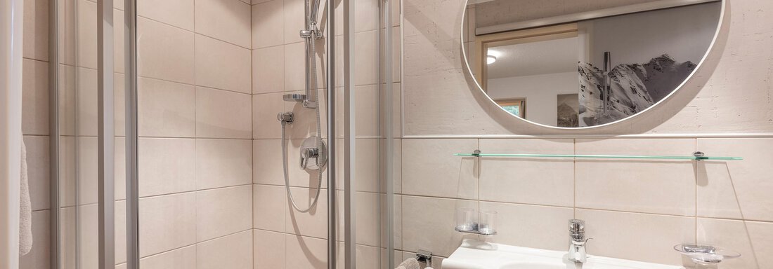 Dusche/WC - Gustl's Ferienhäusl - Sölden