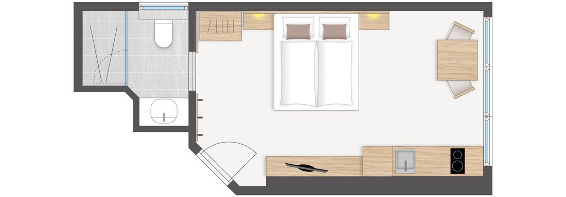 Grundriss Studio - Haus Crystal - Sölden